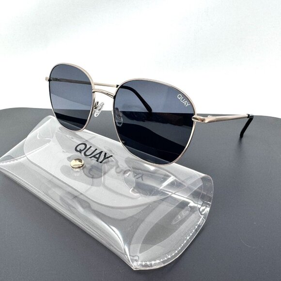 Quay Australia Sunglasses Jezabell 126 Gold Rim Round